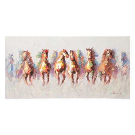 COLORFUL HORSES YAĞLI BOYA TABLO 70X140