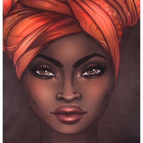  AFRICAN WOMAN KIRLENT 43x43 CM