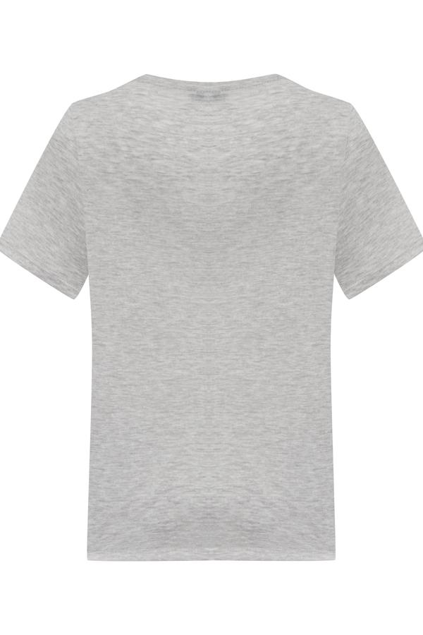 V YAKA KISA KOLLU T-SHIRT