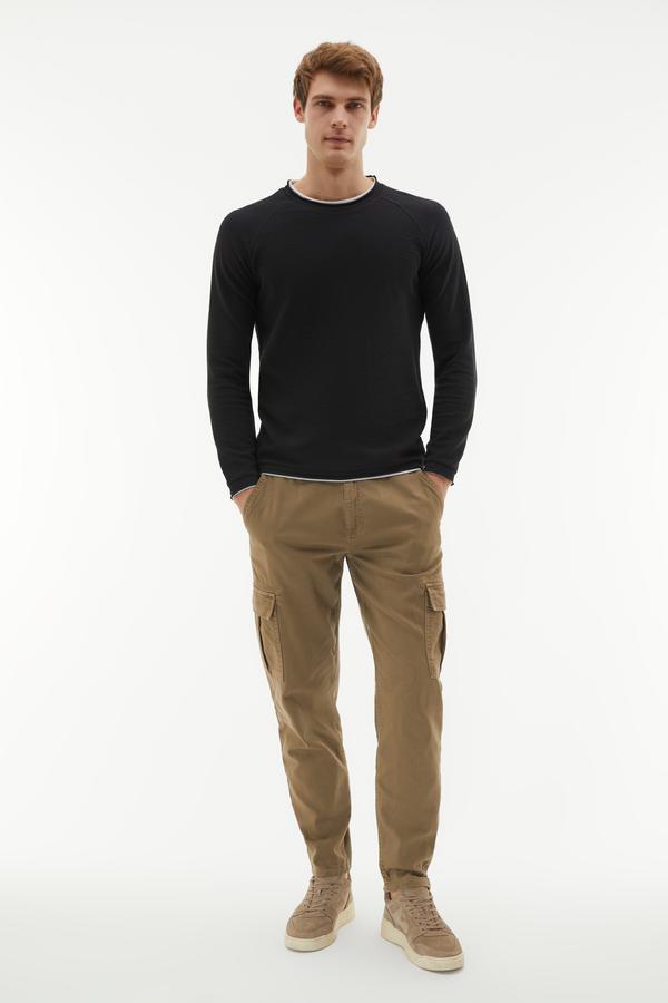 PAMUKLU BİSİKLET YAKA SWEATSHIRT