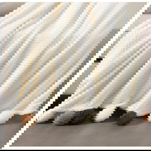  PONPONLU DİZ ÜSTÜ BATTANİYE MULTI 130X160