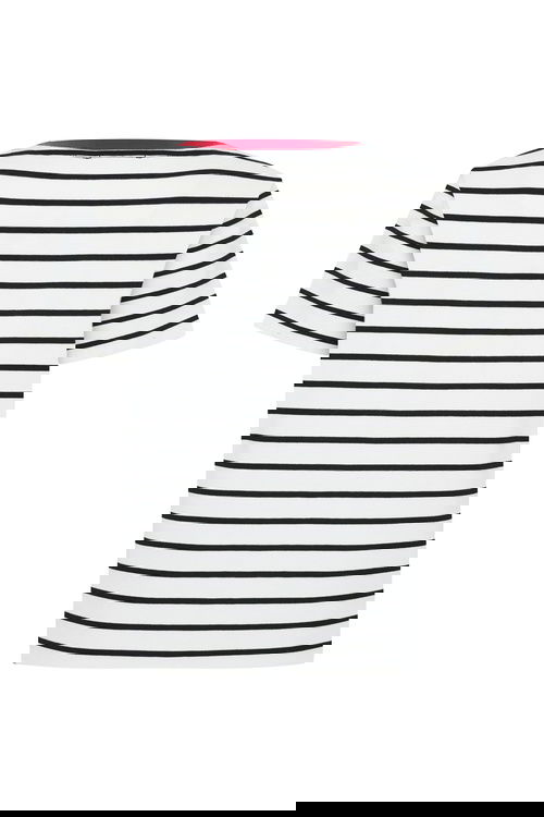  ÇİZGİLİ BİSİKLET YAKA KISA KOLLU T-SHIRT