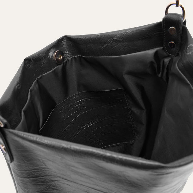 KIRIŞIK DERİ GÖRÜNÜMLÜ SHOPPER OMUZ ÇANTASI