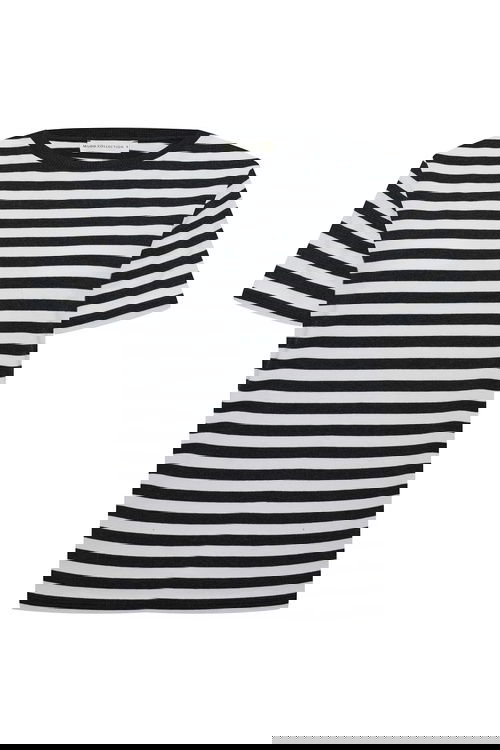  ÇİZGİLİ BİSİKLET YAKA KISA KOLLU T-SHIRT