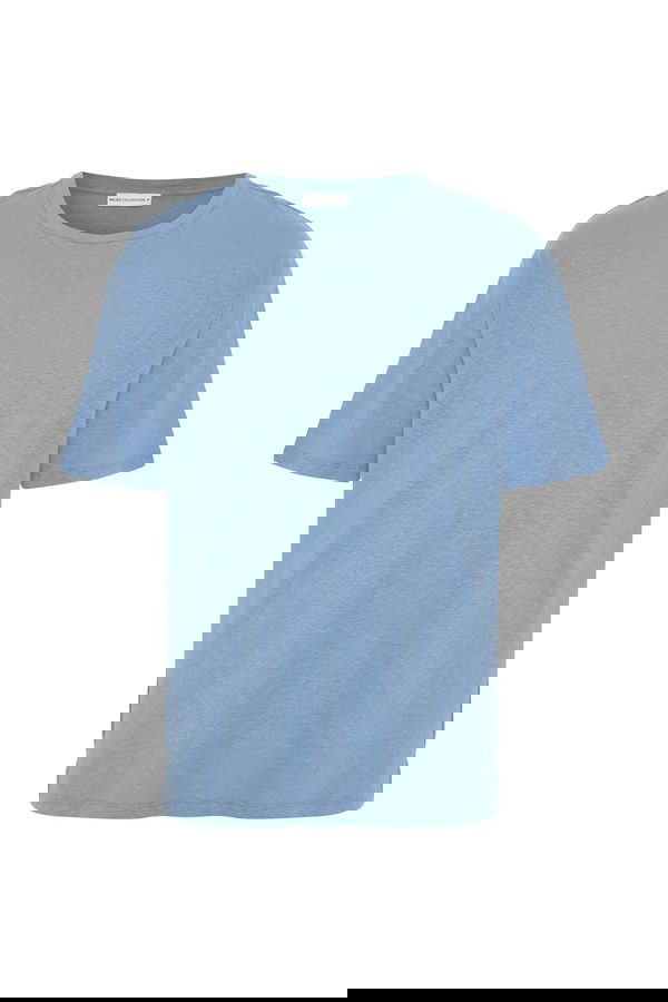 KETEN KARIŞIMLI BİSİKLET YAKA T-SHIRT