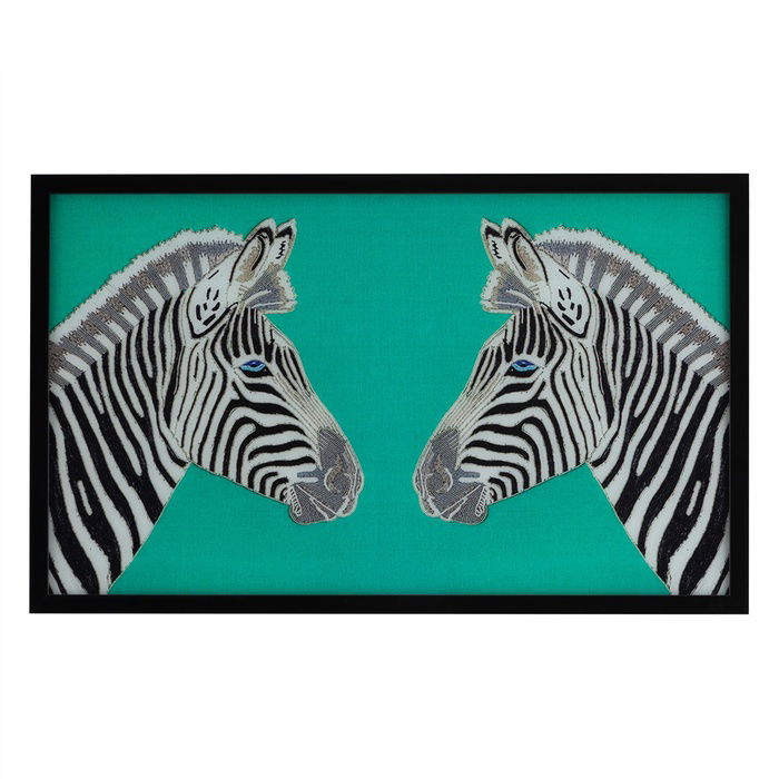 ZEBRA ÇERÇEVELİ CAM TABLO 64X104CM