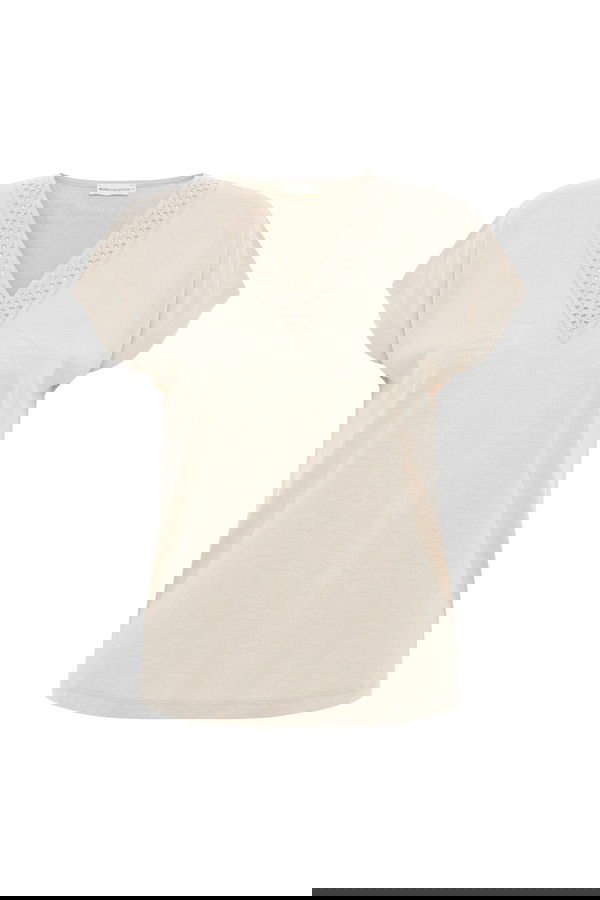 DETAYLI V YAKA T-SHIRT